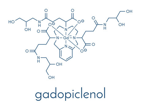 Gadopiclenol contrast agent molecule. Skeletal formula.