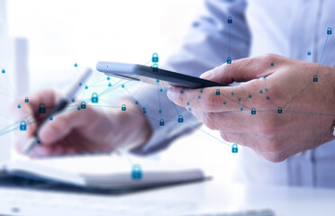 mano, sicurezza informatica, protezione dati, 