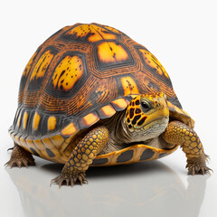 Fototapeta premium Box Turtle full body image with white background ultra realistic