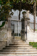 Ancient gate in the botanical garden