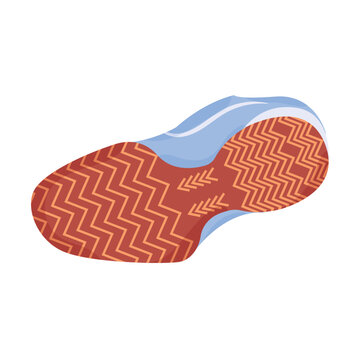 Isolated Bottom View Of A Soccer Shoe Vector