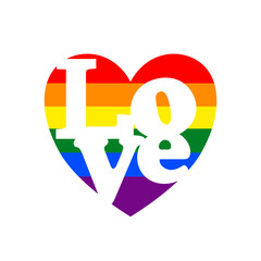  Heart, love - valentine's day, lgbt, lgbtq, lgbtq+ - vector illustration