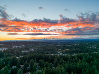 Sunset over Gig Harbor, Washington. 