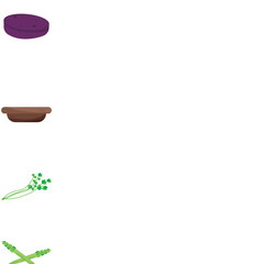 Isolated colored eggplant slice sketch icon Vector