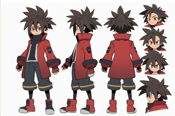 Anime character model sheet