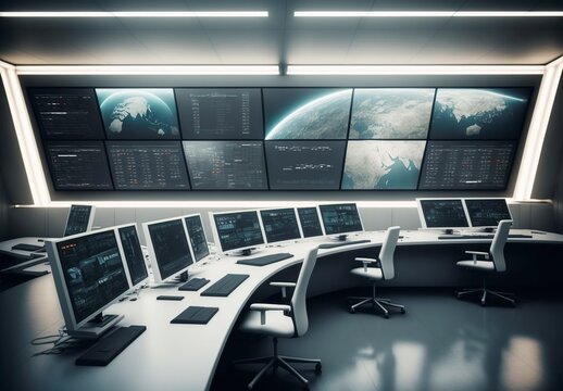 illustration, control room, image generated by AI