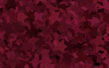 Dark Pink, Red vector texture with beautiful stars.