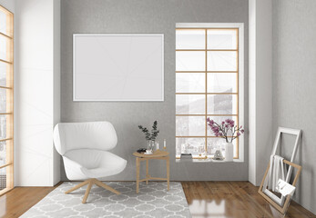 Luxury contemporary sitting room. Generative ai