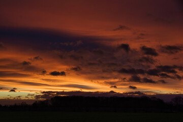 sunset in the mountains