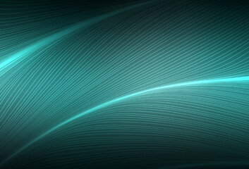 Dark Green vector background with wry lines.