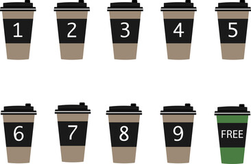 A bonus card for buying coffee.