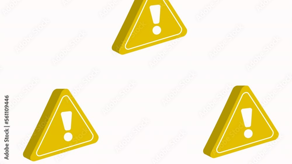Poster caution alert signals yellow triangles pattern