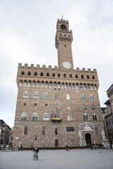 Fototapeta na wymiar Palazzo Vecchio Signoria square, Florence Italy