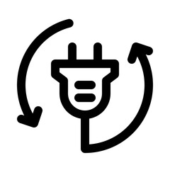 Eco green energy and electricity, 40x40 Pixel Perfect, Editable Stroke, Linear, Pixel perfect