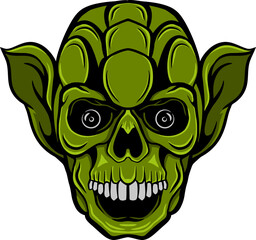 vector goblin skull design
