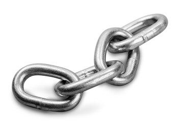 Chain Links, Shows a metal chain link segment