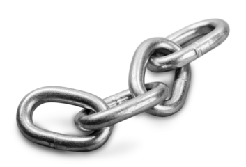 Chain Links, Shows a metal chain link segment
