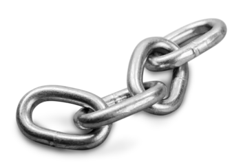 Foto op Plexiglas Chain Links, Shows a metal chain link segment © BillionPhotos.com