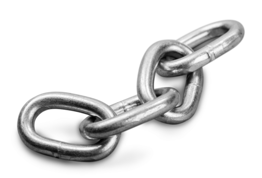 Chain Links, Shows a metal chain link segment