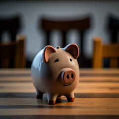 Piggy bank for saving money and finance in the bank.