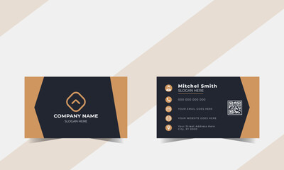 Modern, Creative and clean corporate business card. Double sided business card design template.