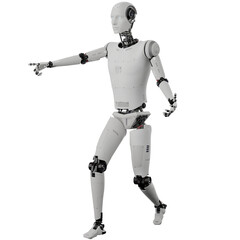 cyborg posing like space parson in-universe 3d render with transparent background	