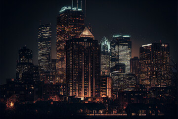 Fototapeta premium Ville de nuit