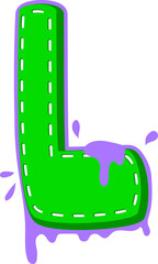 alphabet uppercase letter L text type clipart