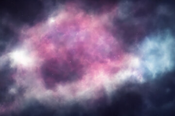 Fototapeta premium Deep Space Nebula with Stars - Background - generative ai