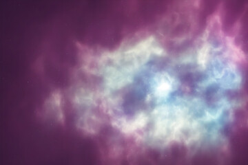  Space background with vibrant nebula and stars  - generative ai