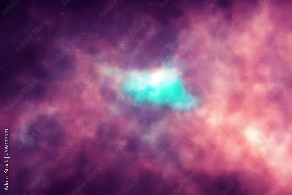 Canvas Prints galaxy with colorful nebula shiny stars and heavy space dust clouds - backround - deep space