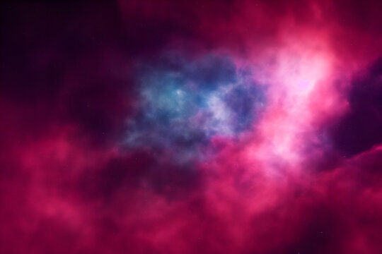Galaxy with colorful nebula shiny stars and heavy space dust clouds - backround - deep space