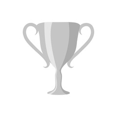 Winner's trophy icon. The golden trophy vector is a symbol of victory in a sports events