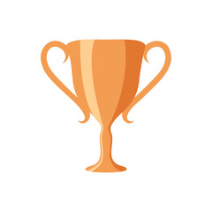Winner's trophy icon. The golden trophy vector is a symbol of victory in a sports events