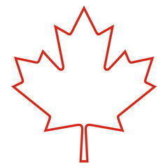 Fototapeta na wymiar Maple Leaf Icon Symbol for Pictogram, Website, Apps, Art Illustration, or Graphic Design Element. Canada Icon Symbol, Canadian Sign. Format PNG
