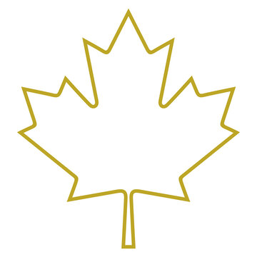 Maple Leaf Icon Symbol for Pictogram, Website, Apps, Art Illustration, or Graphic Design Element. Canada Icon Symbol, Canadian Sign. Format PNG