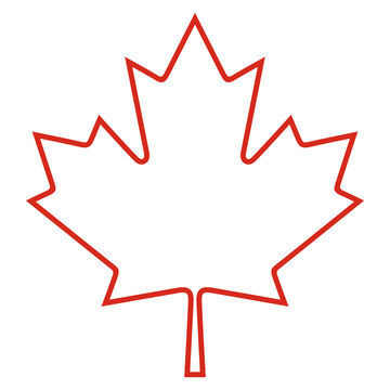 Maple Leaf Icon Symbol for Pictogram, Website, Apps, Art Illustration, or Graphic Design Element. Canada Icon Symbol, Canadian Sign. Format PNG