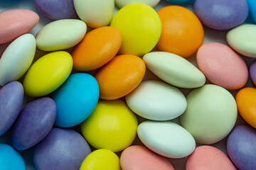 close-up colorful chocolate candy background
