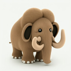  baby mammoth toy 3d ice-age ,generative ai