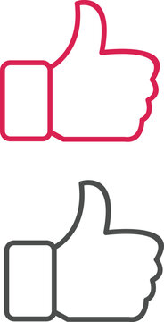 thumb up sign for likes vector  
