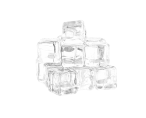 ice cubes on transparent png