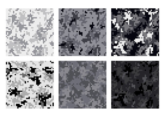 Camouflage military pixel