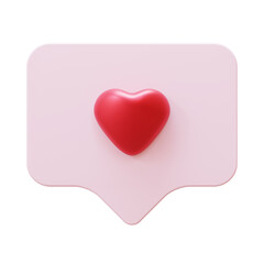 Valentine Love Chat 3D Render Element