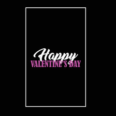 Happy valentines day holidays quotes design