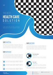 Modern Medical Health Care Flyer template for Doctor, hospital promotion