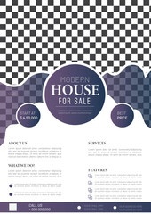 Elegant Home For Sale Flyer template for Real Estate Agency