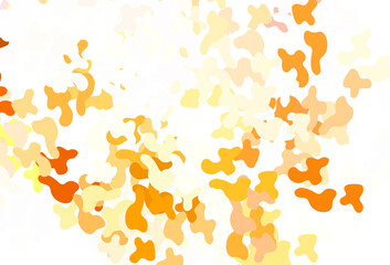 Light Yellow vector background with abstract shapes.