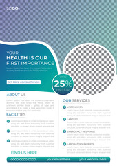 Modern Medical Health Care Flyer template for Doctor, Hospital Promotion