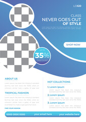 Fashion Sale Flyer Poster template Brand Promotion for Shopping Mall, Store, Shopping Centre Event