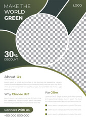 Save the World Green Nature Flyer template for Save the  Environment